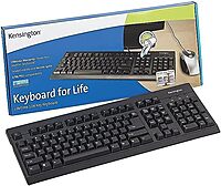 Kensington Keyboard for Life, Model K64370A, Spill-Safe 104-Key USB, Black