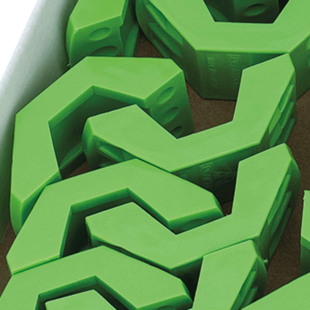 Peakworks Tool Tethering System, 1-1/16" x 1-1/4" Press Block, HDPE, Green (Pack of 10), V8561802 Pack 10