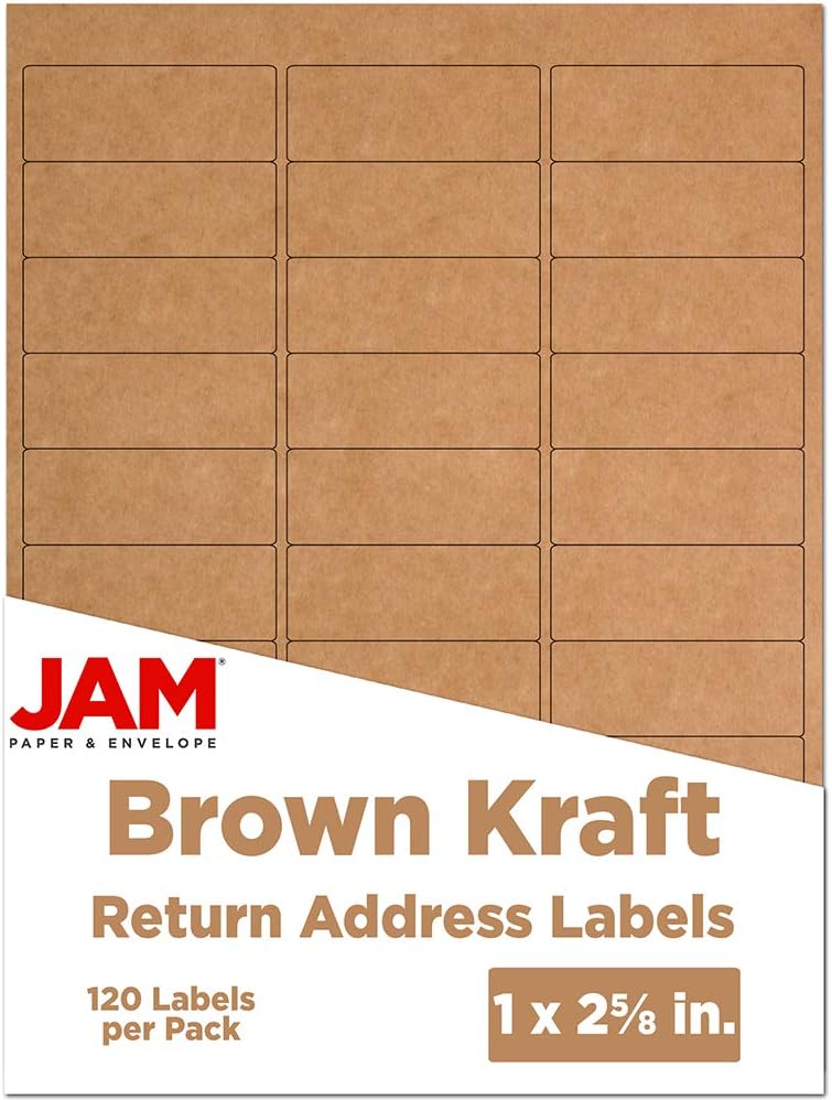 JAM PAPER Mailing Address Labels - Self-Adhesive Rectangular