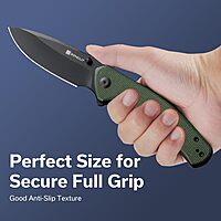 SENCUT Slashkin Folding Pocket Knife, Thumb-Stud & Flipper Opener