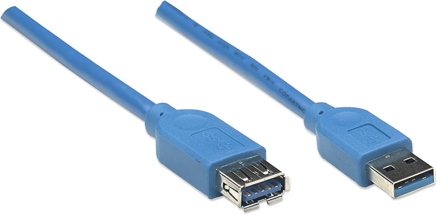 MANHATTAN SuperSpeed USB Extension Cable USB-A Male to Female (USB 3.0 5 Gbps)
