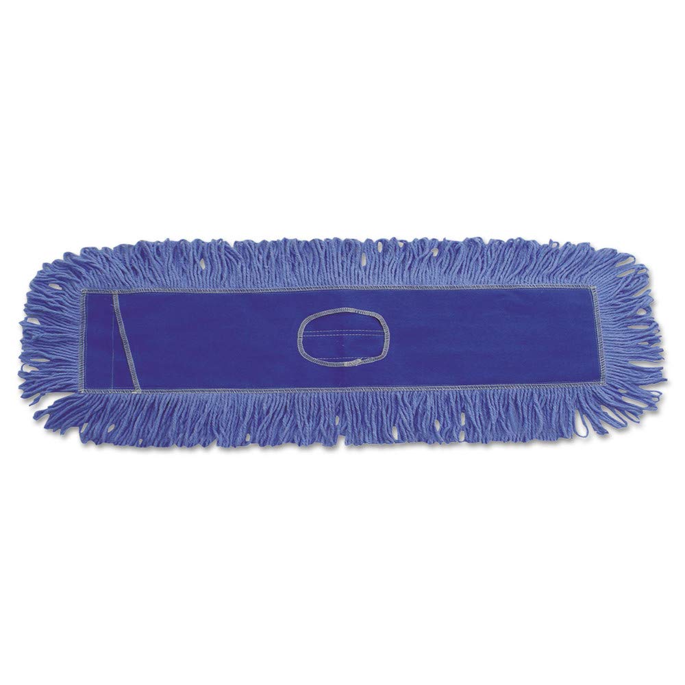 Boardwalk Cotton/Synthetic Blend Dust Mop Mop Head, 36 in. x 5 in., Looped-End, Blue BWK1136