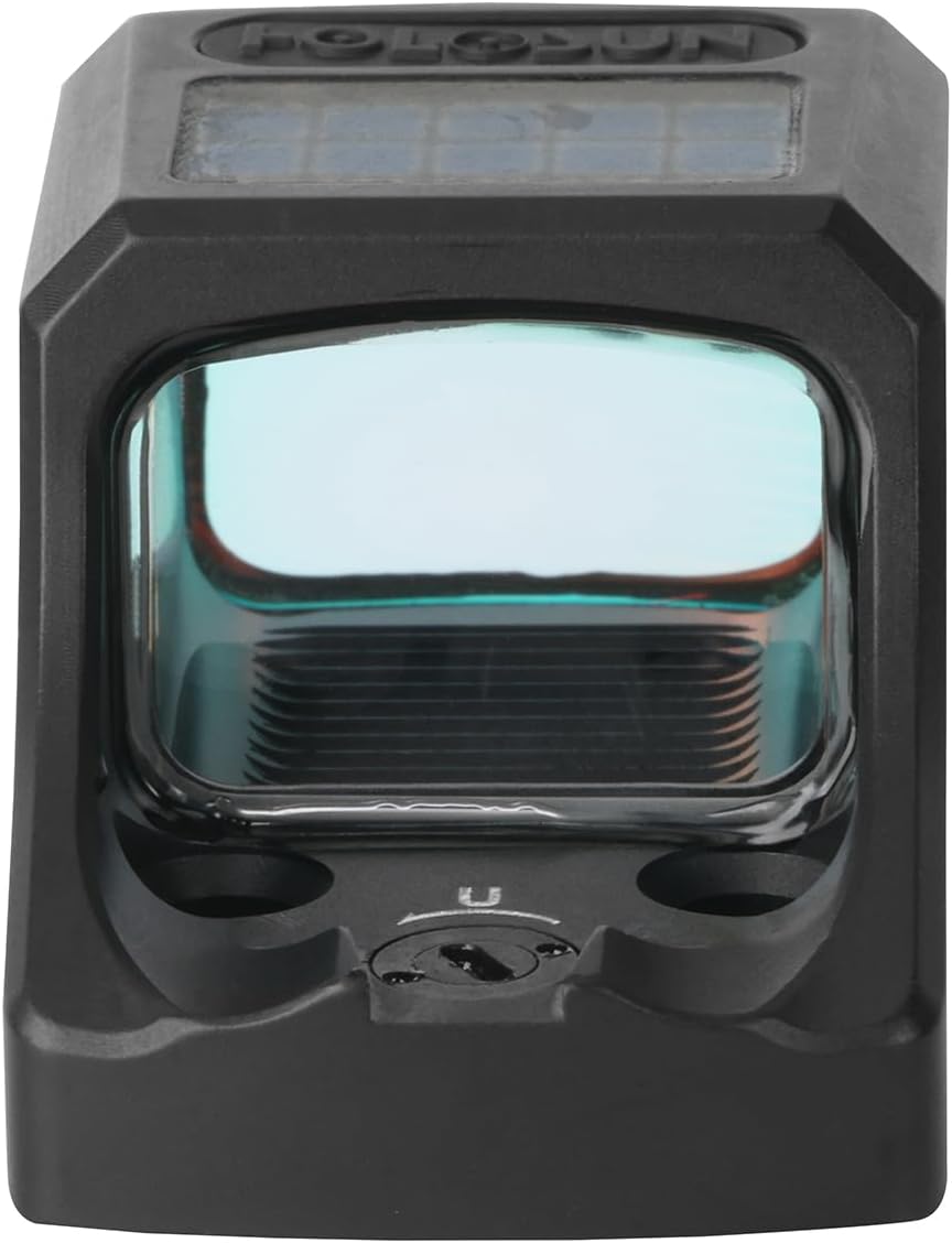 HOLOSUN Green Multi-Reticle, Enclosed, Aluminum, Solar Charging K Compact Pistol Cut (SCS-Carry-GR)