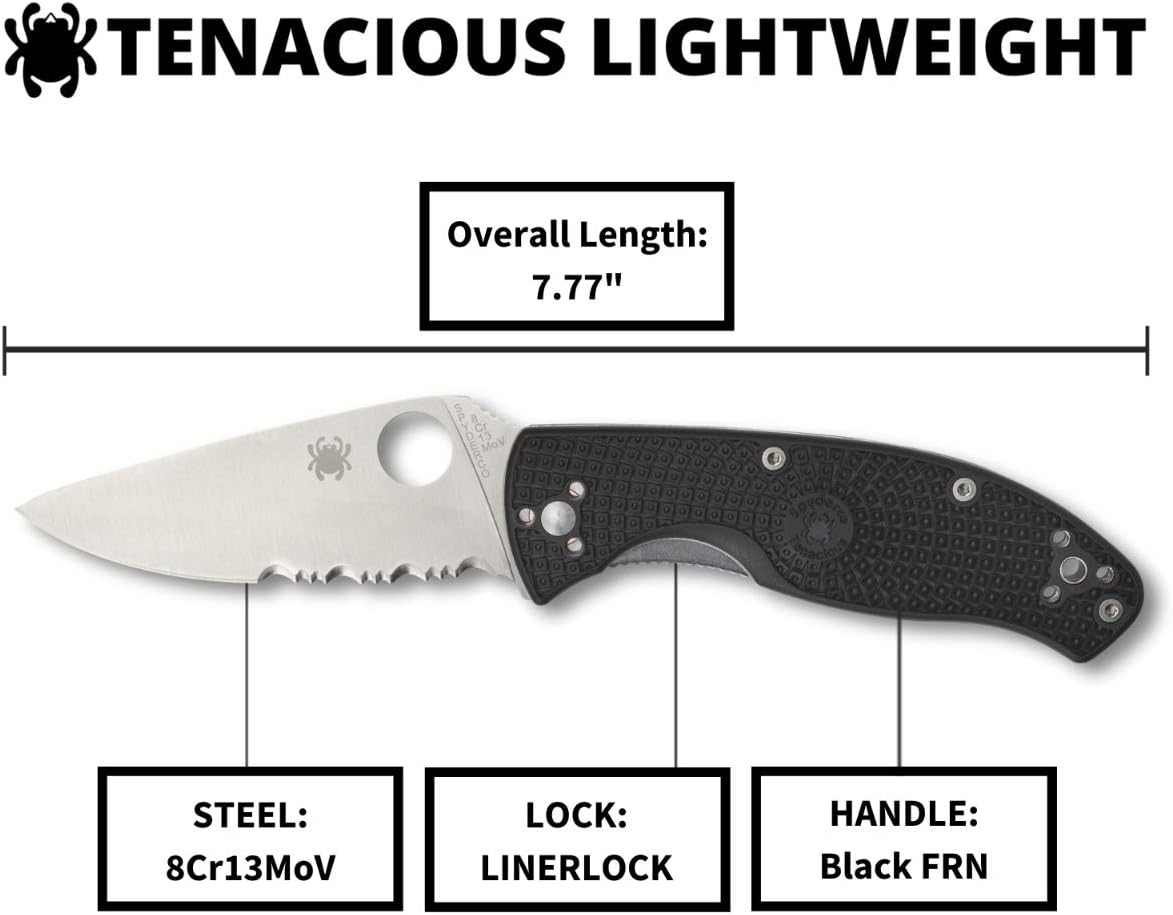 SPYDERCO Tenacious Lightweight Folding Pocket Knife