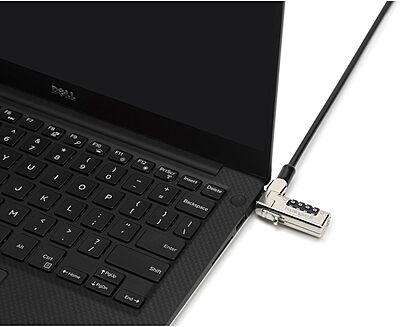 Kensington Slim N17 Combination Laptop Lock for Wedge-Shaped Slot - Security cable lock