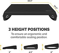 Fellowes Breyta Ergonomic Adjustable Foot Rest Black Ergonomic Footrest Breyta Black