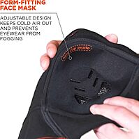 Ergodyne N-Ferno 6970 Balaclava with Detachable Heat Exchanger Face Mask, Winter Ski Mask, Black