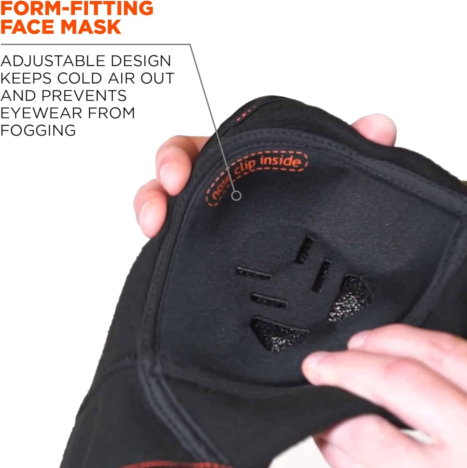 Ergodyne N-Ferno 6970 Balaclava with Detachable Heat Exchanger Face Mask, Winter Ski Mask, Black