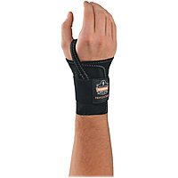 Ergodyne ProFlex 4000 Elastic Wrist Support, Right, Medium, Black