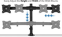 Mount-It! Dual Monitor Mount | Double Monitor Desk Stand Arm | Fits 2 Computer Screens 17 19 20 21 22 24 27 Inch | Two VESA