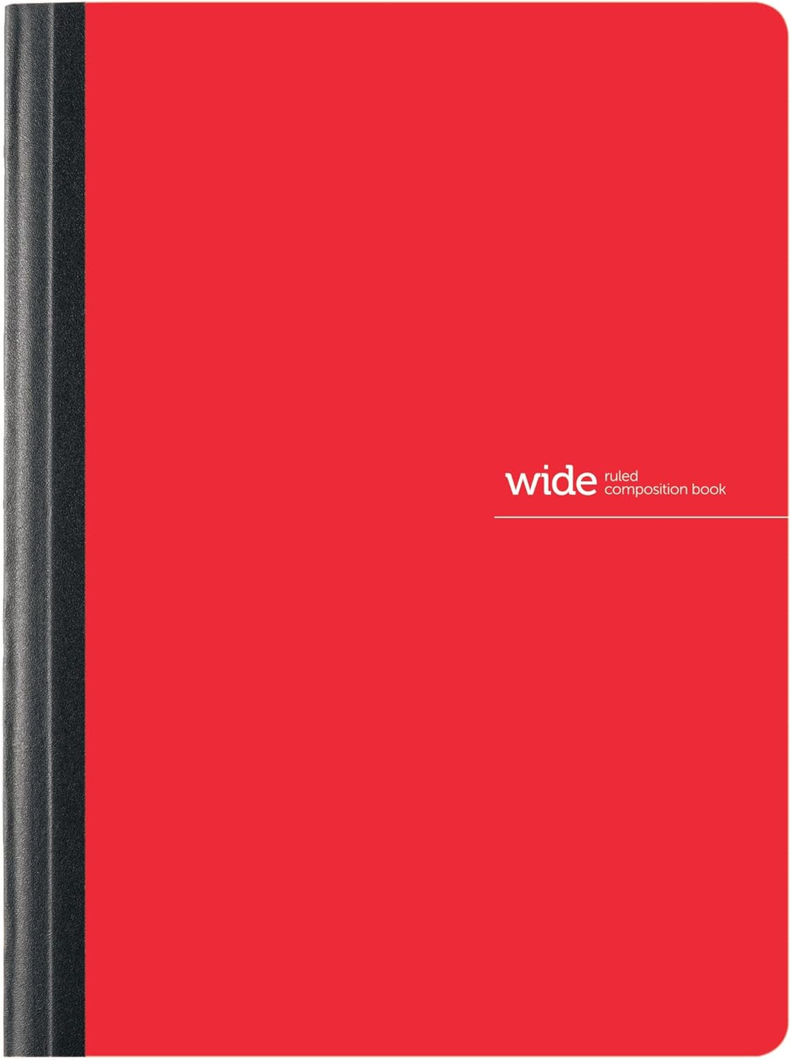 Office Depot® Brand Poly Composition Book, 7 1/2" x 9 3/4", Wide Ruled, 160 Pages (80 Sheets), Red