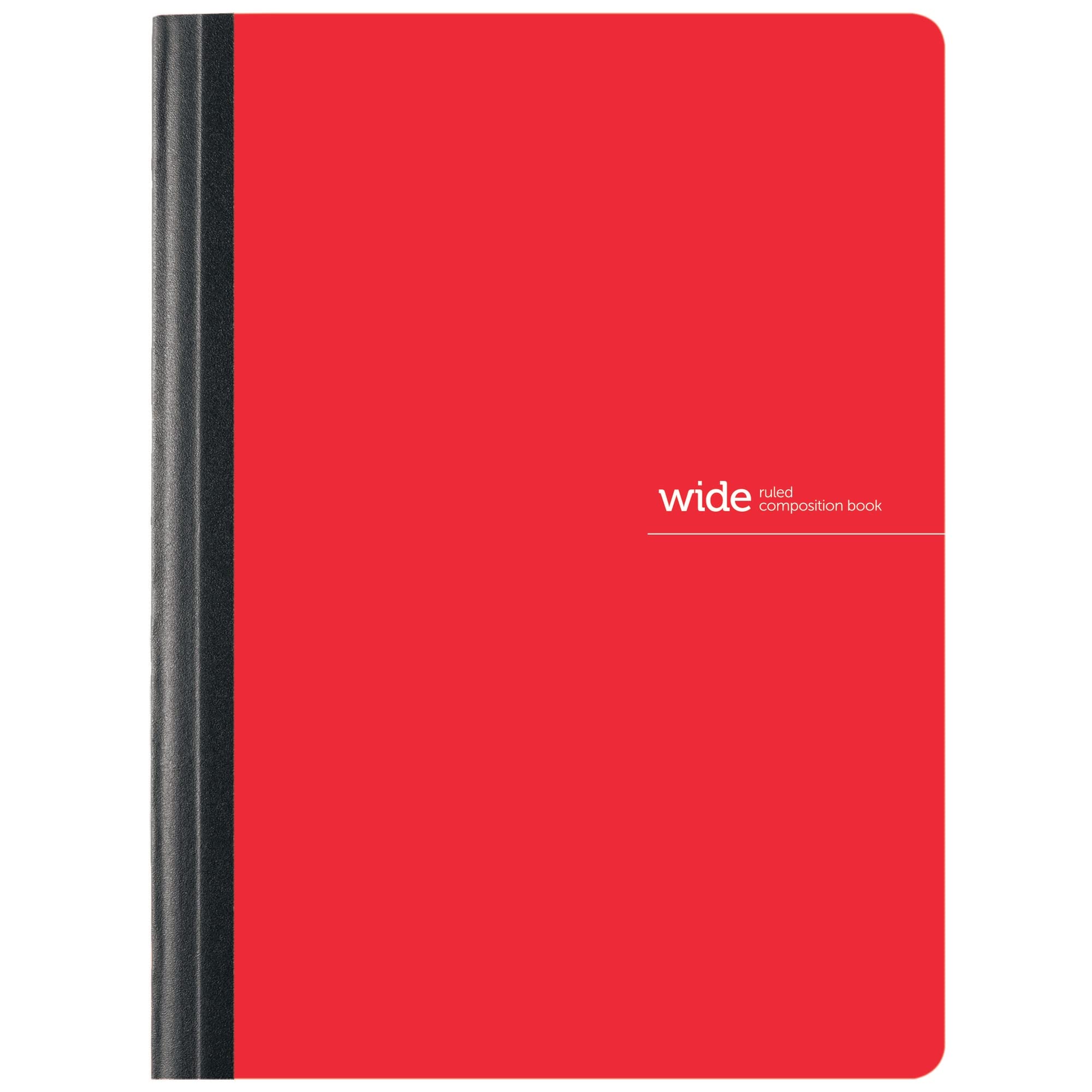 Office Depot® Brand Poly Composition Book, 7 1/2" x 9 3/4", Wide Ruled, 160 Pages (80 Sheets), Red