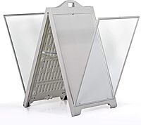 AZAR DISPLAYS Double-Sided Sidewalk A-Frame Sign w/Protective Lens