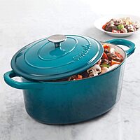 Crock-Pot Artisan 7-Quart Oval Enameled Cast Iron Dutch Oven