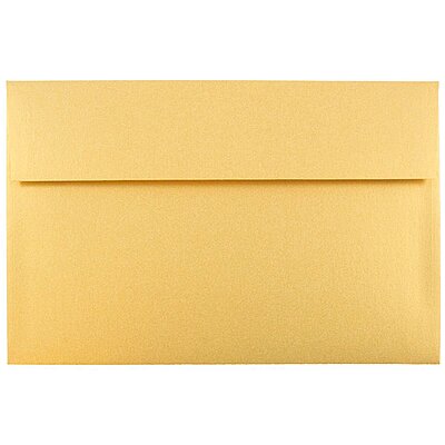 JAM PAPER Metallic Invitation Envelopes - Gold Stardream - 25/Pack
