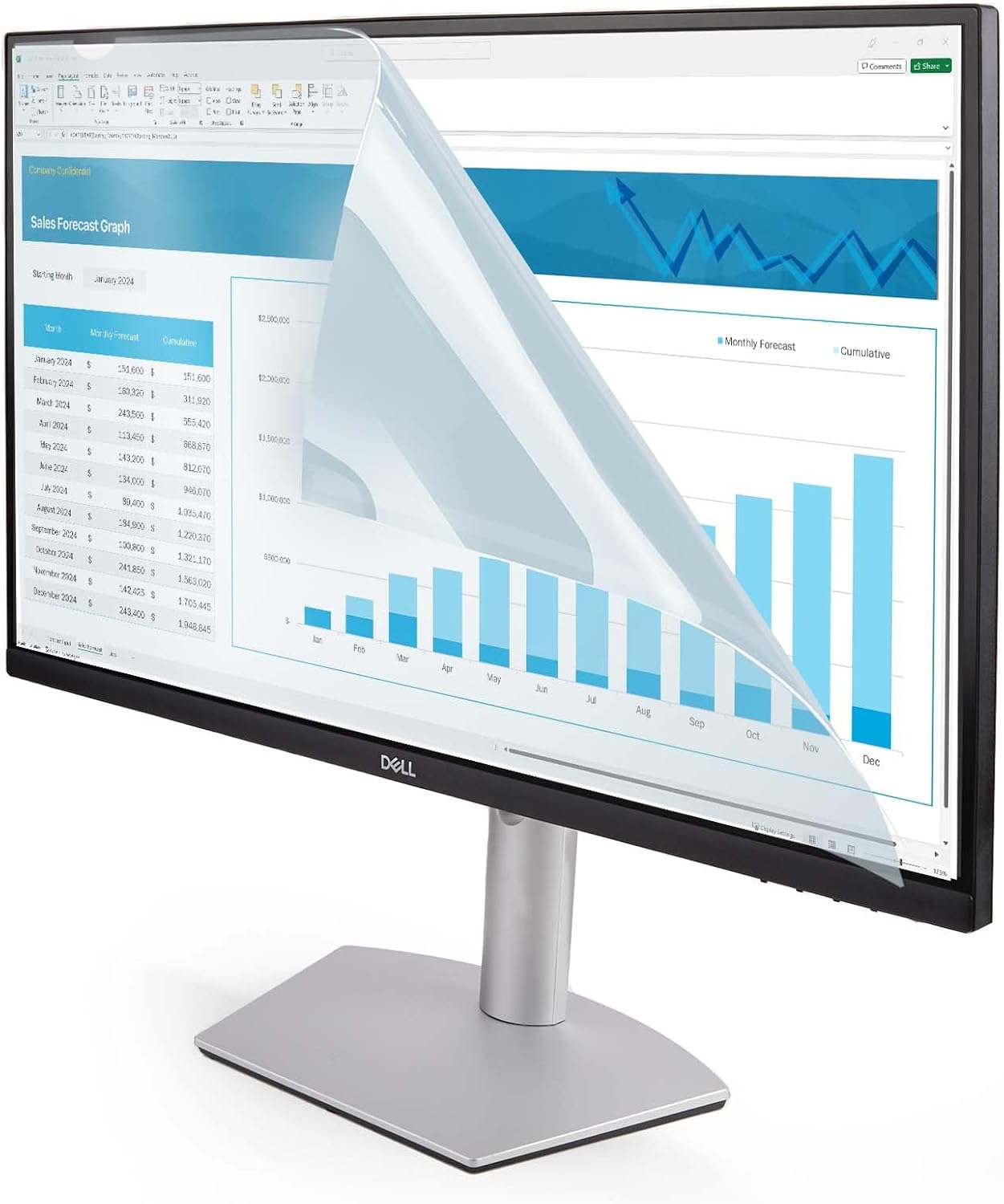 StarTech.com 24-inch Anti-Blue Light Screen Filter for Monitors, TAA Compliant