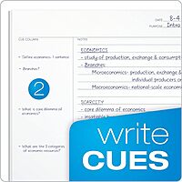 Oxford FocusNotes Note Taking System 1-Subject Notebook, 11 x 9 Inches, White, 100 Sheets (90223) - Black