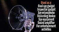 Uzi Observation Device for Listening to Birds Sounds, Scientific Explorer Bionic Ear, Spying, Recording, Spy Kit or Spy Gear