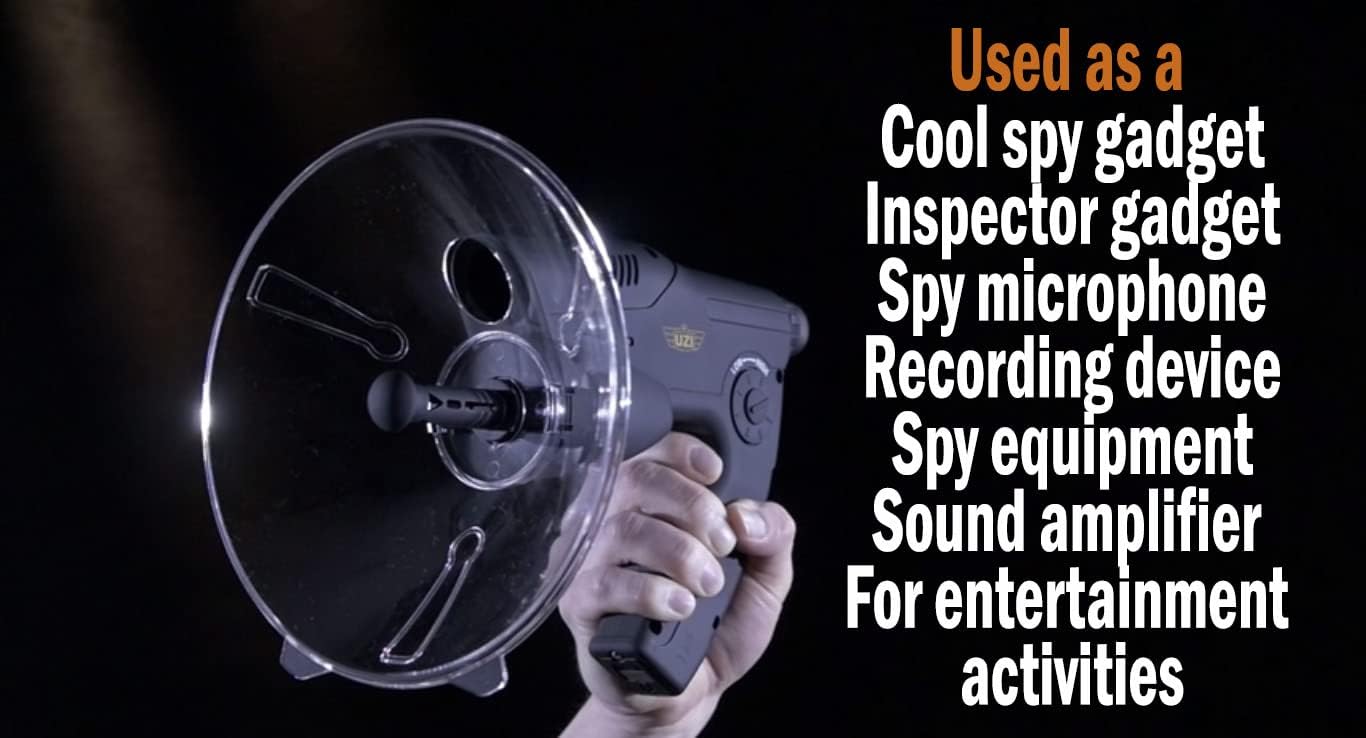 Uzi Observation Device for Listening to Birds Sounds, Scientific Explorer Bionic Ear, Spying, Recording, Spy Kit or Spy Gear