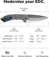 Benchmade - Narrows 748 EDC Knife with Gray Titanium Handle (748)