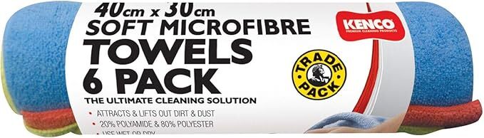 Kenco Plush Edgeless Microfiber Cloth, 40 * 30 cm Pack of 6.