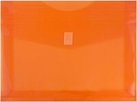 JAM PAPER Plastic Booklet Expansion Envelopes with Hook & Loop Closure - Letter