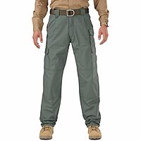 5.11 Tactical Men's Cargo Work Pants, Regular Fit, 100% Cotton Canvas, 7 Pockets, Style 74251ABR