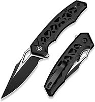 CIVIVI Anaaki Folding Pocket Knife 2.98\" Nitro-V Blade Aluminum Skeletonized Handle