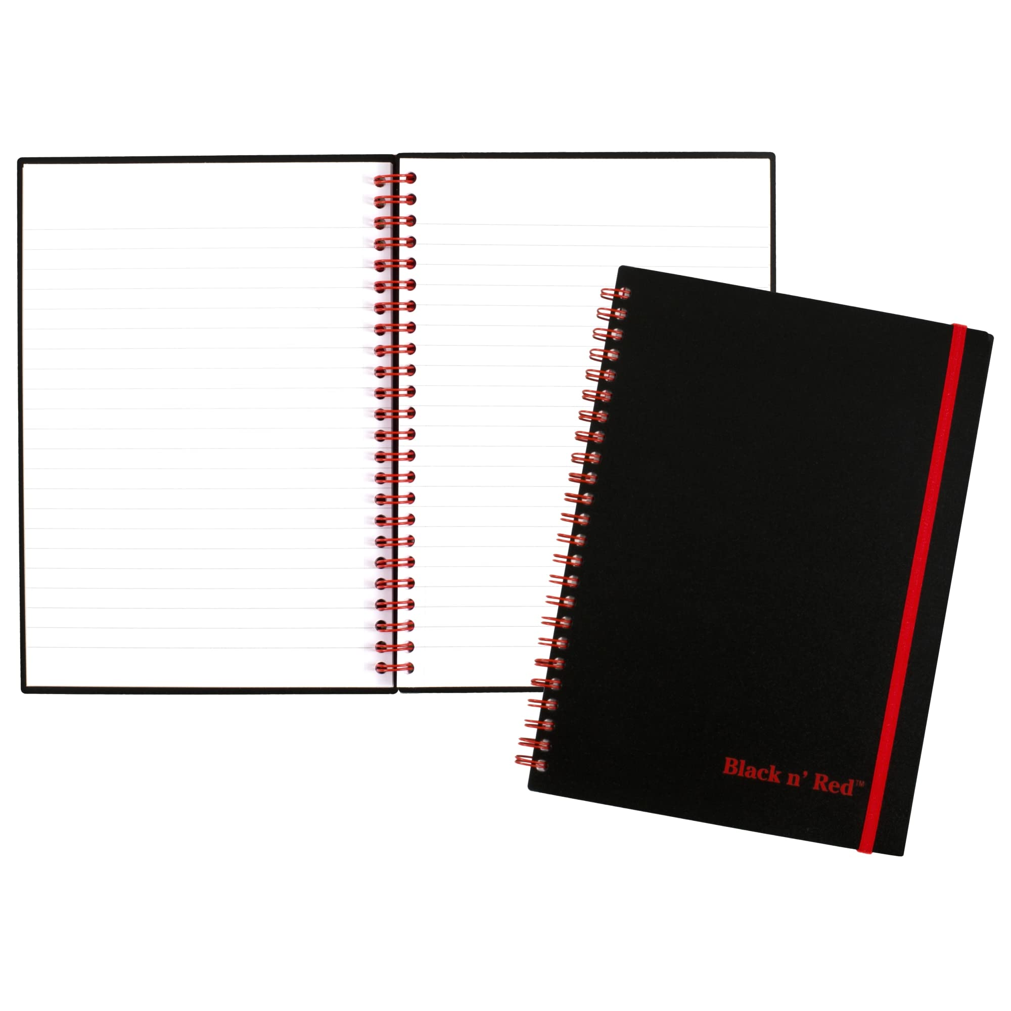 Black n' Red Notebook, Business Journal, Optik Paper, Wirebound, 70 Sheets, Ruled, SCRIBZEE-compatible
