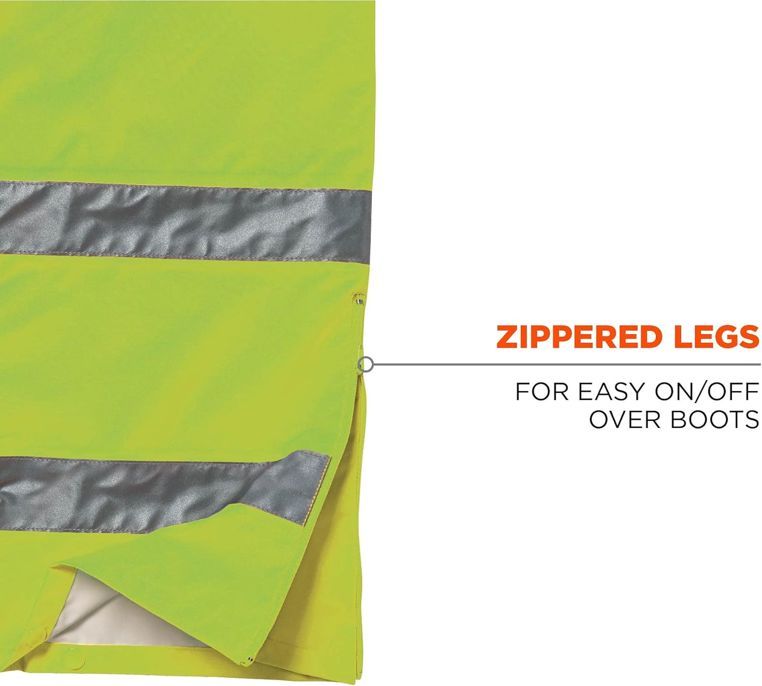 Ergodyne GloWear 8915 Class E Hi-Vis Rain Pants, Medium, Lime