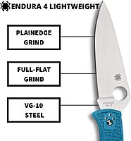 Spyderco Endura 4 Folding Pocket Knife with 3.8 in Blade and FRN Handle
