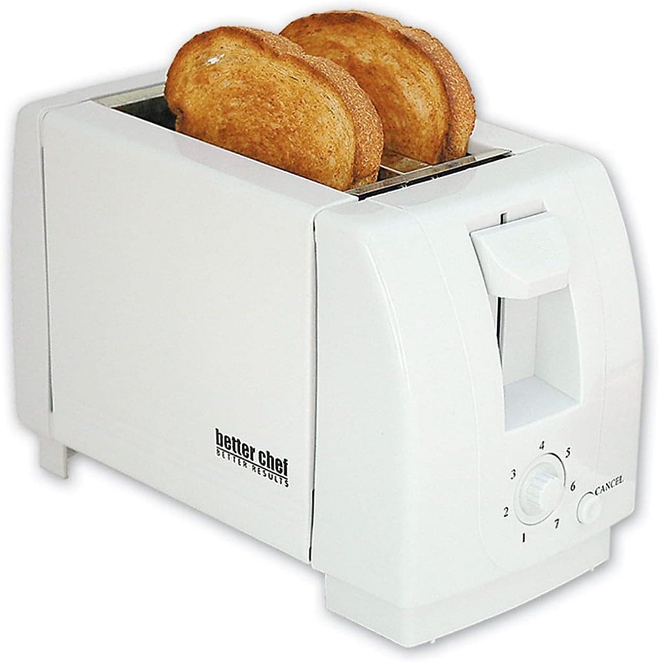 BETTER CHEF 2-Slice Toaster - Darkness Control & Crumb Tray