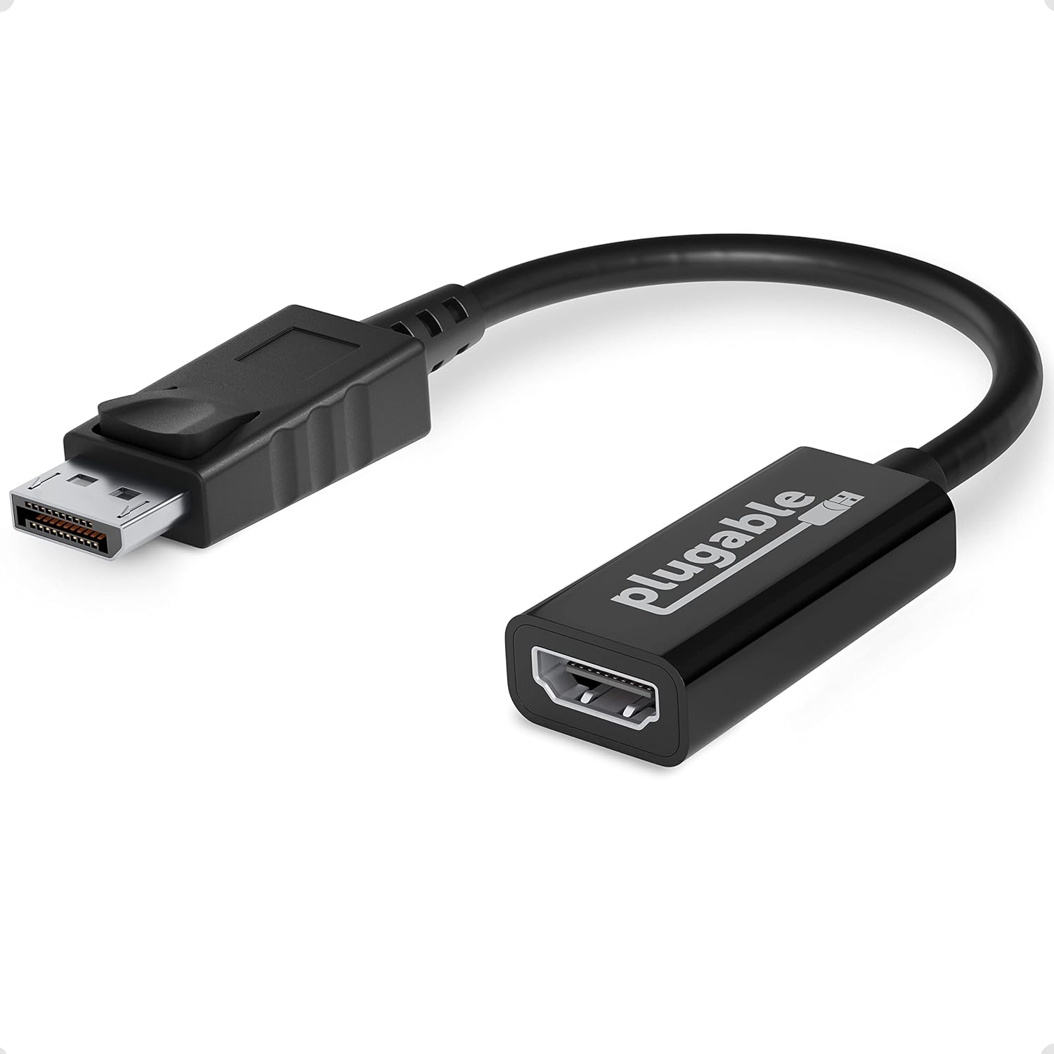 Plugable Active DisplayPort to HDMI Adapter, Uni-Directional, Driverless