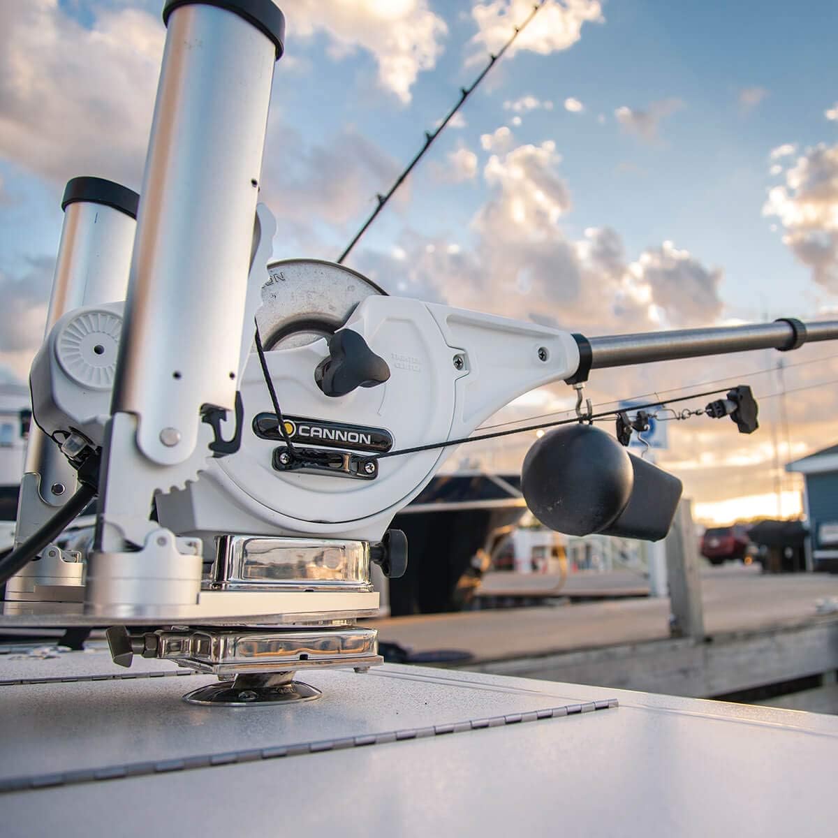 Cannon 1903002 Low-Profile Swivel Downrigger Mounting Base, Stainless Steel