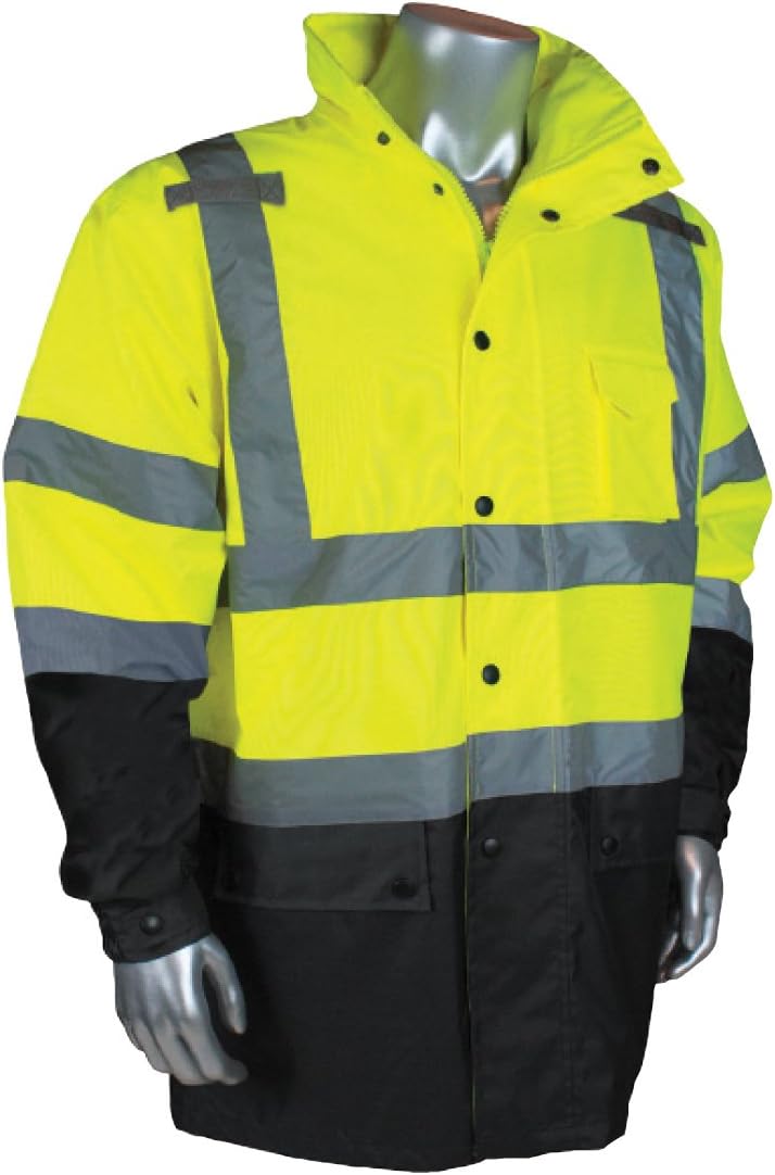 Radians RW30-3Z1Y-M Industrial Safety Coated Rain Jacket,Multi,One Size