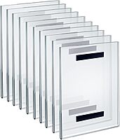 AZAR DISPLAYS Clear Acrylic U-Frame Sign Holders with Magnetic Strips