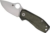Spyderco SpyNano Pocket Knife - M398 Steel Blade with Titanium & Green Micarta Handle, RIL Lock Mechanism