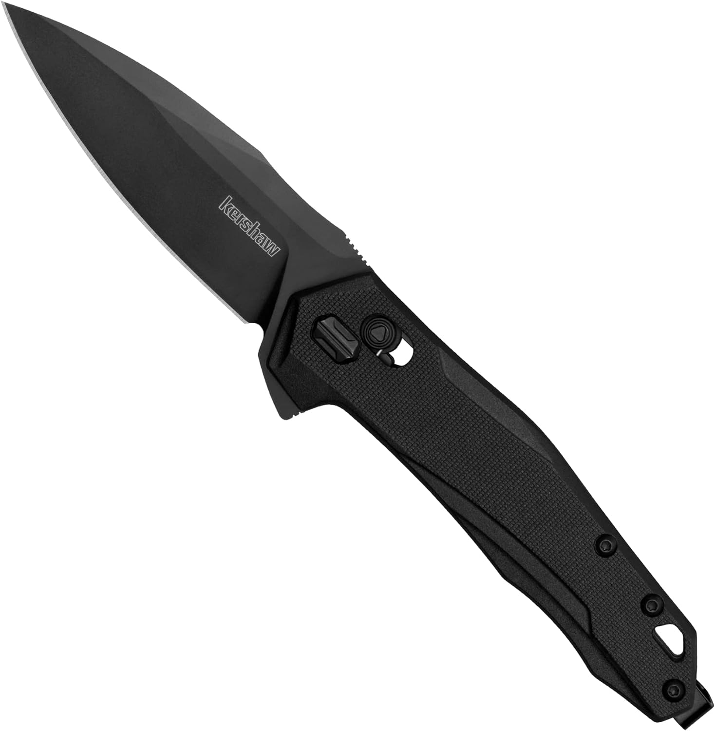 Kershaw Monitor Folding Pocket Knife, 3 Inch Black Blade with D2 Steel, DuraLock Locking Mechanism