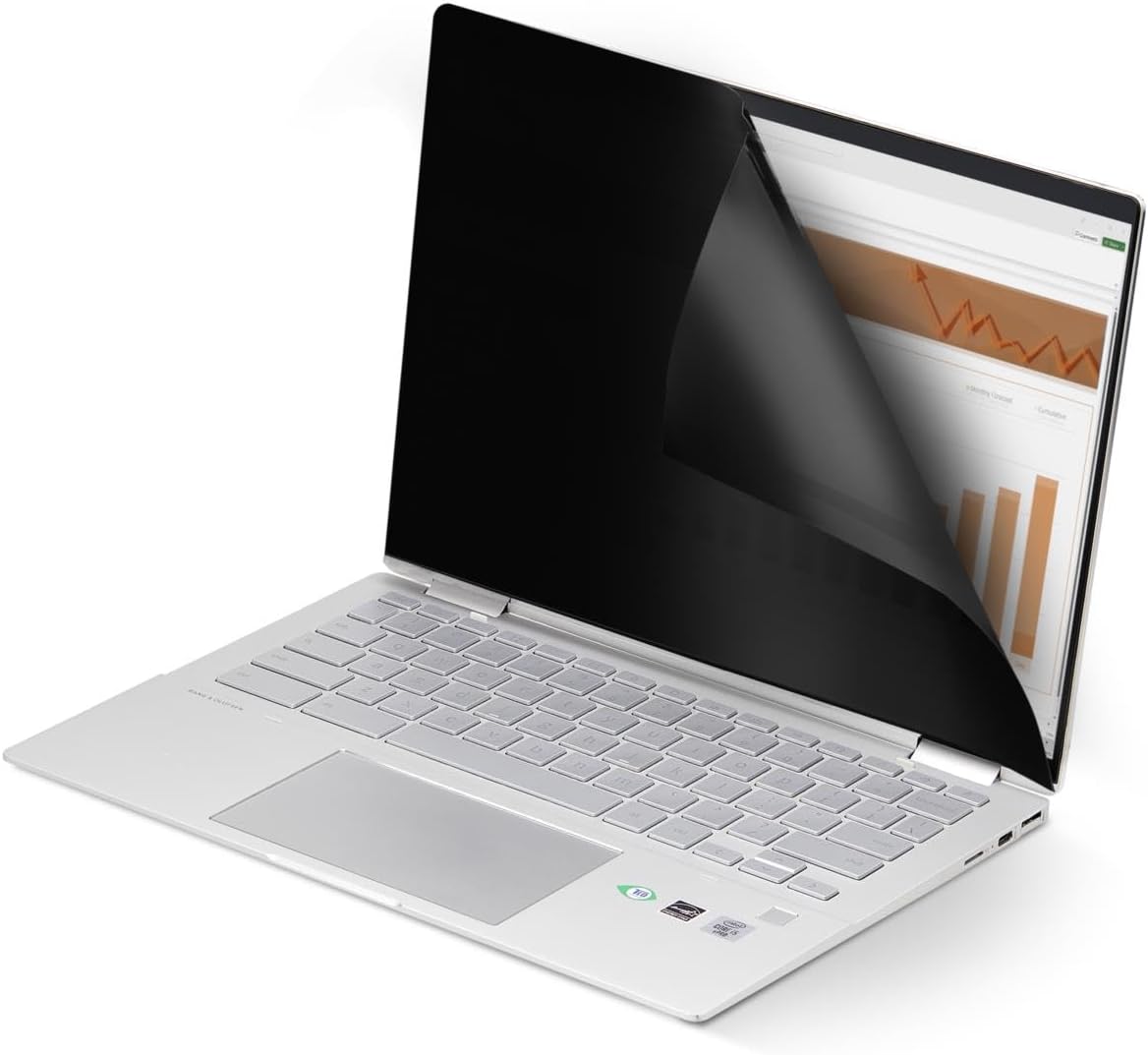 StarTech.com Flip-Over Touch Privacy Screen, Laptop Anti-Glare Blue Light Filter