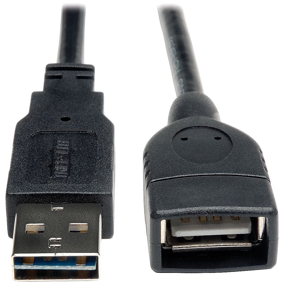 Tripp Lite Universal Reversible USB 2.0 Hi-Speed Extension Cable (Reversible A to A M/F), 10-ft.(UR024-010),Black