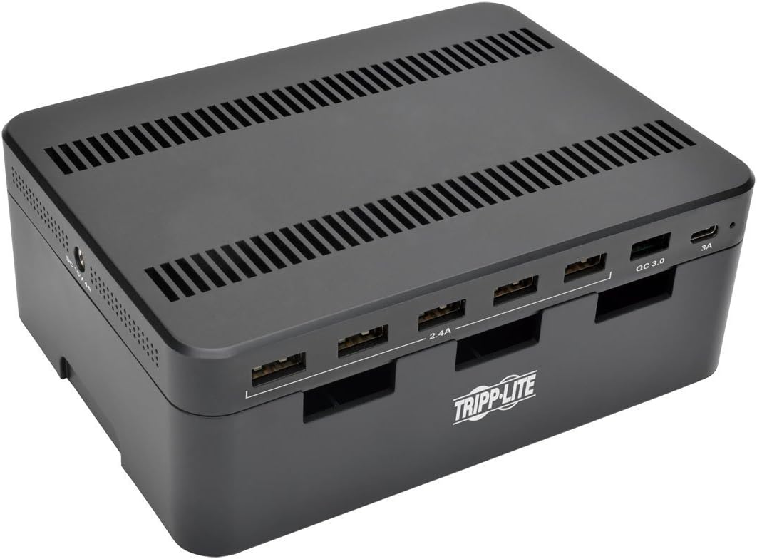 TRIPP LITE USB Charging Station with Storage and Adjustable Brackets