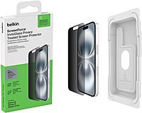 Belkin ScreenForce InvisiGlass Privacy Screen Protector for iPhone 16, 15, & 14 Pro - Slim & Scratch-Resistant