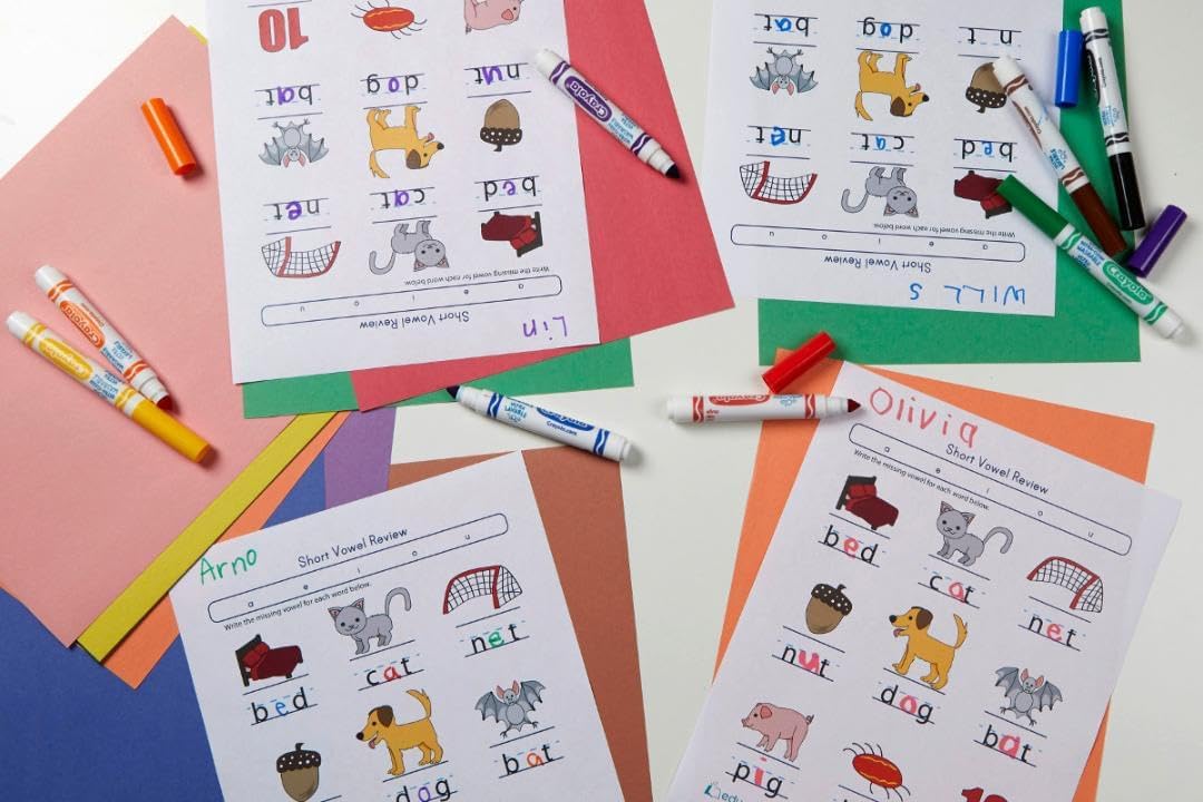 Crayola Broad Line Washable Markers - 200ct (8 Colors), Kids Bulk Classroom Art Markers for School