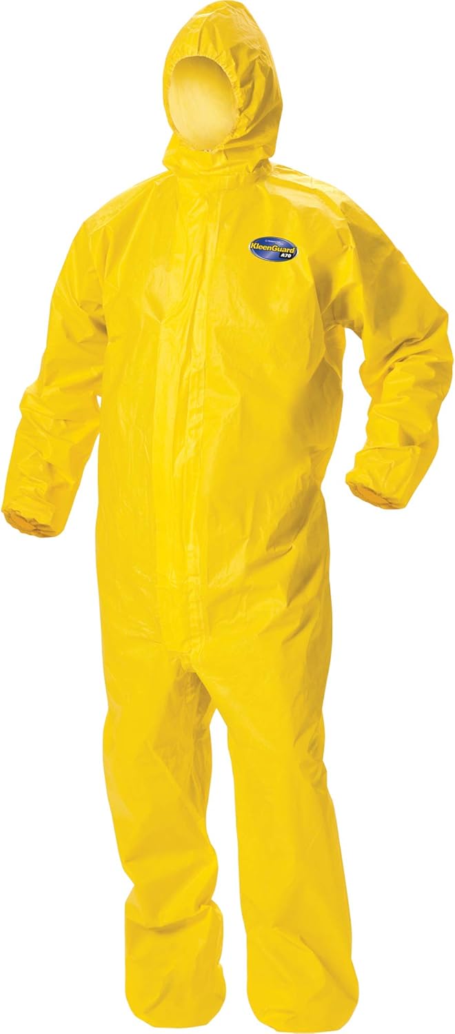 Kimberly-Clark Kleenguard A70 Yellow 2XL Polyethylene/Polypropylene Disposable Chemical-Resistant Coveralls