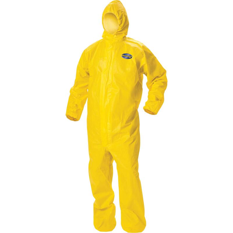 Kimberly-Clark Kleenguard A70 Yellow 2XL Polyethylene/Polypropylene Disposable Chemical-Resistant Coveralls - 036000-09815 [PRICE is per EACH]