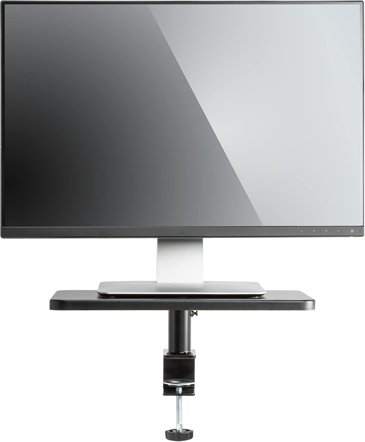 Allsop Ascend Metal/Wood Adjustable Monitor Stands, 5-3/4inH x 15inW x 9-1/4inD, Brown, Set Of 2 Stands