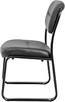 Boss Office Products LeatherPlus Bonded Leather Guest Chair, Black