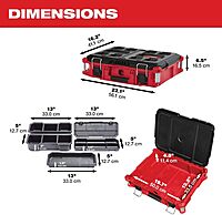 Milwaukee Electric Tool 48-22-8424 Pack out Tool Box, 22" , Red