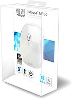 Adesso iMouse M300 Bluetooth Wireless Optical Mouse, Glossy White, AEOIMOUSEM300W