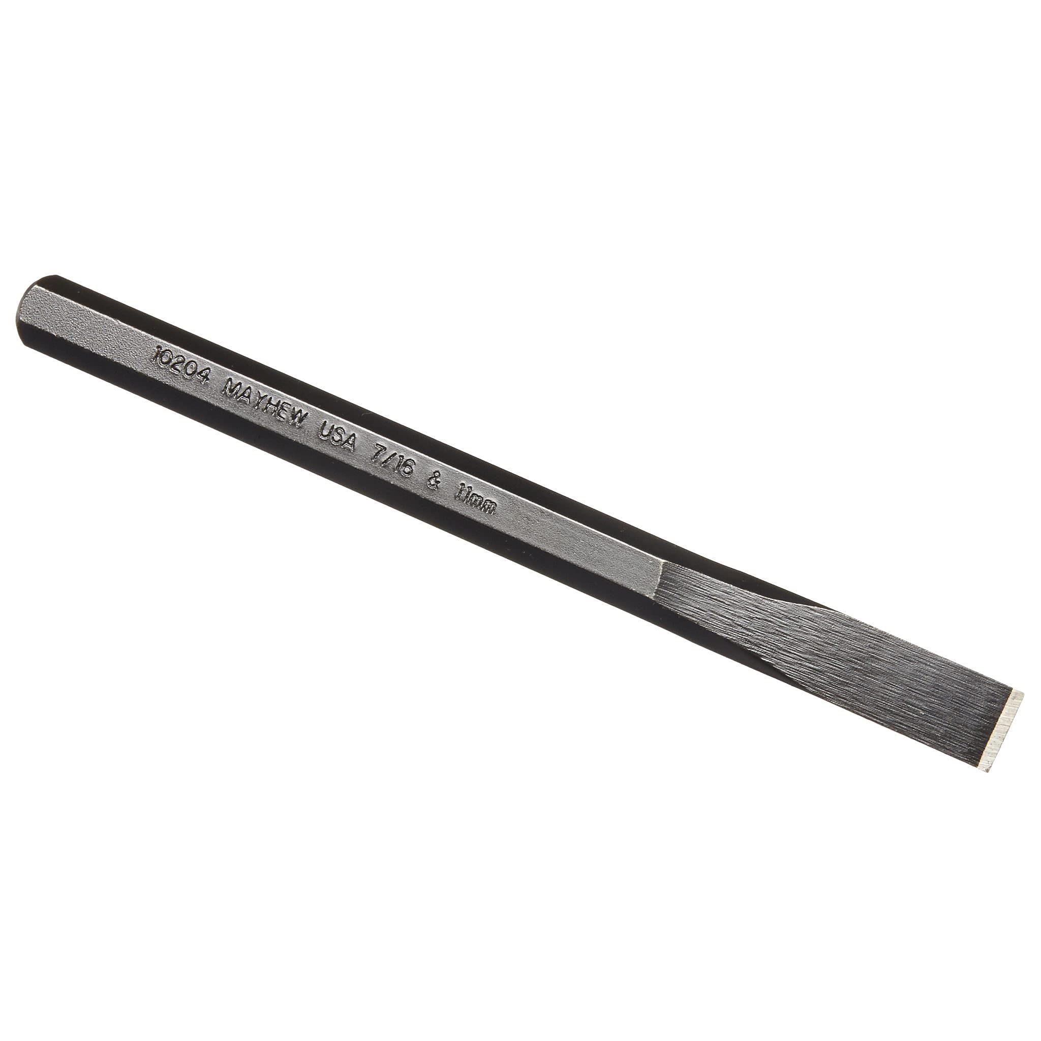 Mayhew Tools 10204 Cold Chisel, 7/16" - 11 mm x 6-1/2", Black Oxide Finish